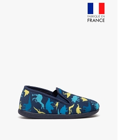 chaussons garcon pantoufles a imprime dinosaure bleuJ391801_1