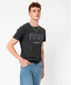 BLOUSON NOIR TEE-SHIRT NOIR