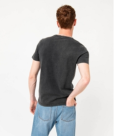 tee-shirt manches courtes delave et imprime homme noir tee-shirtsJ392401_3