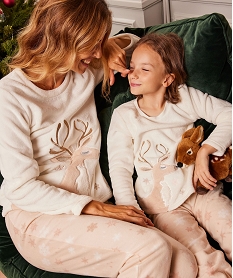 GEMO Pyjama doux spécial Noël fille Beige