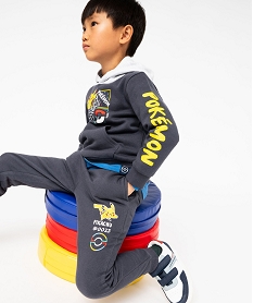 GEMO Sweat à capuche avec motif Pikachu garçon - Pokemon gris standard