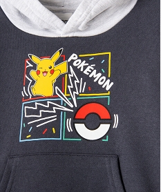sweat a capuche avec motif pikachu garcon - pokemon grisJ394101_3