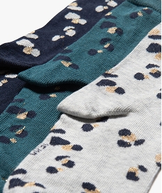 chaussettes tige haute a motifs pailletes femme (lot de 3) gris standardJ396901_2