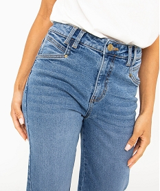 jean cropped coupe straight taille haute stretch femme grisJ401101_2