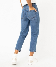 jean cropped coupe straight taille haute stretch femme grisJ401101_3