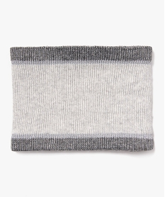 GEMO Echarpe snood bicolore avec liserés pailletés femme gris standard