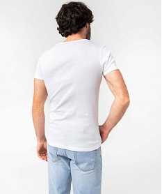 tee-shirt homme a manches courtes et col v en coton biologique (lot de 2) blanc tee-shirts et debardeursJ405601_3