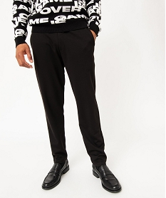 GEMO Pantalon en maille sergée casual homme noir standard