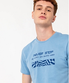 tee-shirt a manches courtes a motif graphique homme bleuJ406301_2