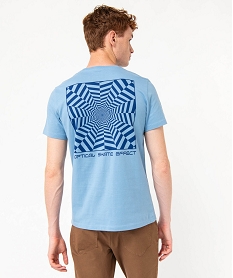tee-shirt a manches courtes a motif graphique homme bleuJ406301_3