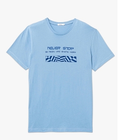 tee-shirt a manches courtes a motif graphique homme bleuJ406301_4