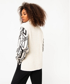 pull sans manches a col roule femme beigeJ408401_3