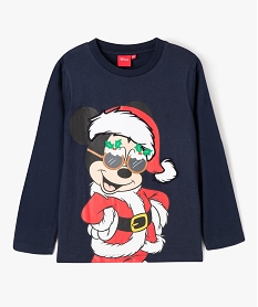 GEMO Tee-shirt à manches longues spécial Noël avec motif Mickey garçon - Disney navy