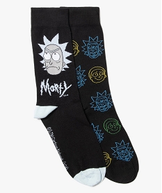 GEMO Chaussettes à motifs homme (lot de 2) - Rick and Morty noir standard