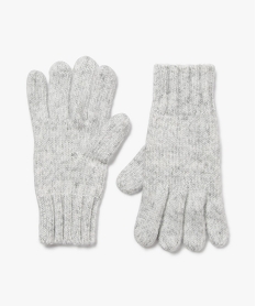 GEMO Gants en maille chinée douillette fille Gris