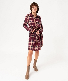 GEMO Robe chemise à carreaux femme - LuluCastagnette Imprimé