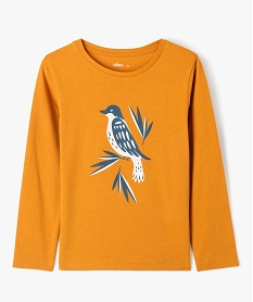 GEMO Tee-shirt à manches longues avec motif fille Jaune