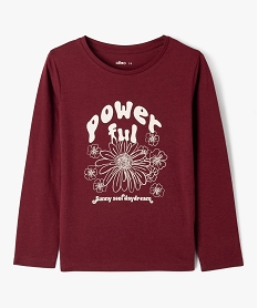 GEMO Tee-shirt à manches longues avec motif fille Rouge