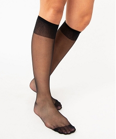 mi-bas en voile transparent effet brillant femme (lot de 2) noir standard chaussettesJ422801_1