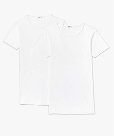 tee-shirt homme a manches courtes et col rond en coton biologique (lot de 2) blancJ427201_4