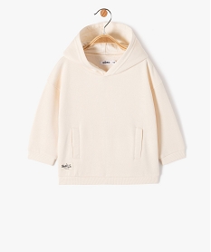 GEMO Sweat à capuche en molleton doux bébé garçon blanc chine