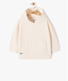 GEMO Sweat à capuche en molleton doux bébé garçon Beige