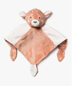 doudou plat avec tete de biche bebe roseJ428001_1