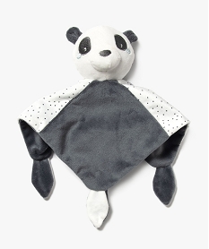 doudou plat avec tete de panda bebe grisJ428101_1