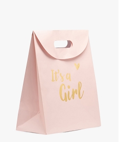 sac cadeau bebe fille avec inscription scintillante roseJ428501_1