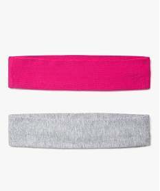GEMO Bandeau à cheveux en jersey fille (lot de 2) rose vif