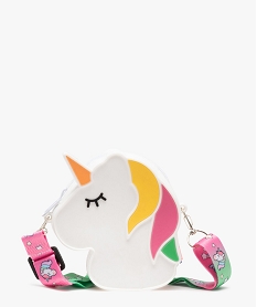 pochette forme licorne avec bandouliere amovible fille blanc standardJ434601_1