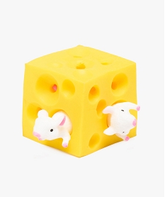 jouet anti-stress fromage et souris etirables jauneJ436201_2