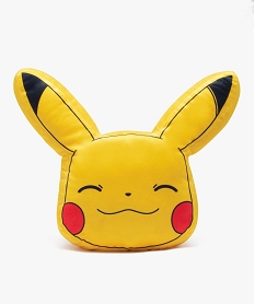 GEMO Coussin en forme peluche Pikachu - Pokemon jaune standard