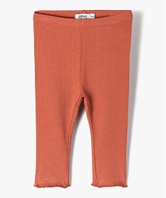 legging en maille cotelee avec bas fronce bebe fille orange leggingsJ447201_1