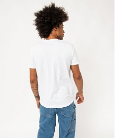tee-shirt manches courtes en coton imprime homme - roadsign blancJ447601_3