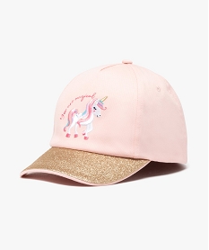 casquette a paillettes et licorne fille rose standardJ450901_1