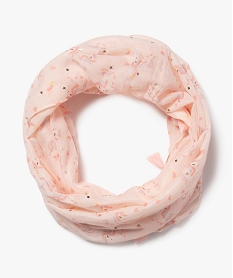 foulard snood avec motifs licornes et etoiles scintillantes fille rose foulards echarpes et gantsJ451201_1