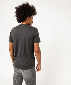 tee-shirt manches courtes en coton imprime homme - roadsign grisJ451901_3