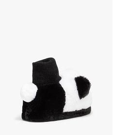 chaussons fille 3d panda avec col chaussette blancJ452101_4