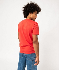 tee-shirt manches courtes en coton imprime homme - roadsign rougeJ452501_3