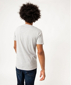 tee-shirt manches courtes en coton imprime homme - roadsign grisJ452601_3