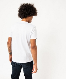 tee-shirt manches courtes en coton imprime homme - roadsign blancJ452701_3
