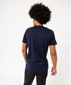 tee-shirt manches courtes en coton imprime homme - roadsign bleuJ452801_3