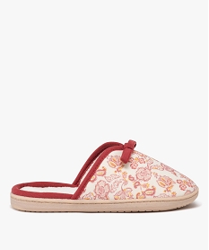 GEMO Chaussons femme mules plates en jersey et à motifs rose standard