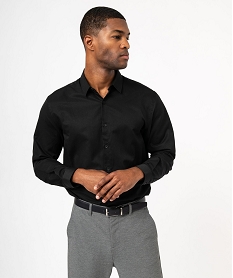 GEMO Chemise en toile texturée à reflets irisés homme Noir