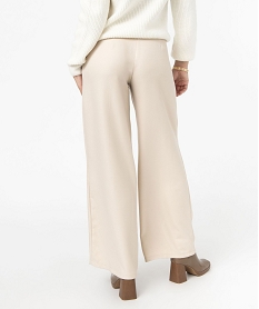 GEMO Pantalon en toile coupe large femme blanc chine