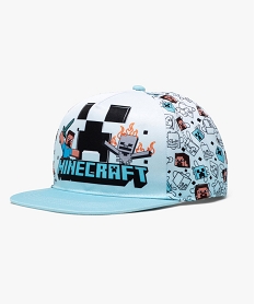 casquette imprime garcon - minecraft bleuJ455501_1