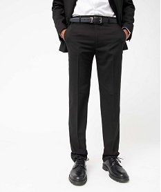 pantalon de costume homme en toile coupe droite noirJ455801_1