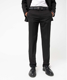 GEMO Pantalon de costume homme en toile coupe droite noir standard