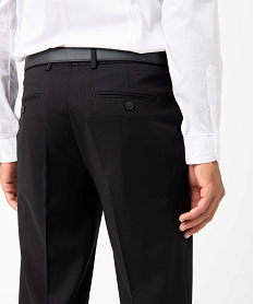 pantalon de costume homme en toile coupe droite noirJ455801_2